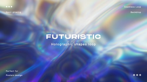 Abstract Holographic Light Wave Shimmering Background