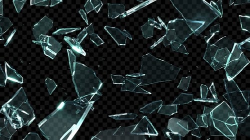Glass Shards Flying