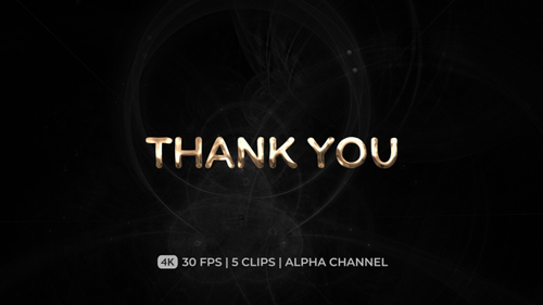 Thank You Text Animation in Shiny 3D Style