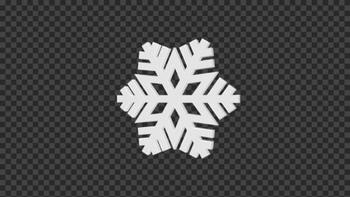 3D Snowflake Seamless Rotated V16