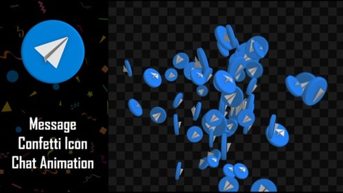 Modern Falling Paper Airplane Icons Animation