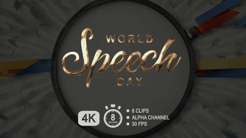 Fluid Gold World Speech Day Title Animation