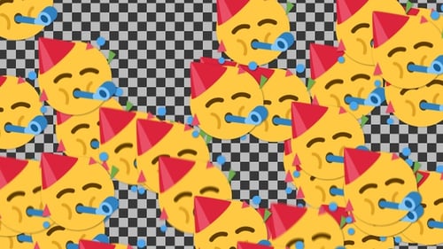 Party Emoji Burst Countdown Animation