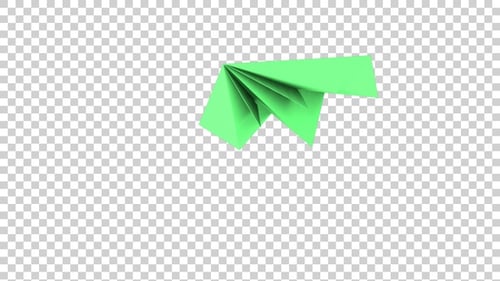 Paper Plane Flying On The Air Light Green V2