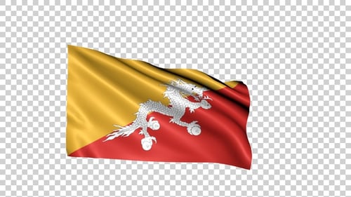 Boucle du drapeau du Bhoutan