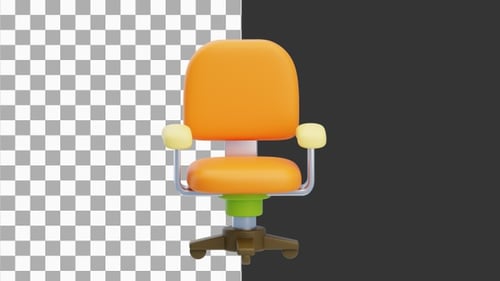 3D Animation of Ergonomic Office Chair | Alpha Channel