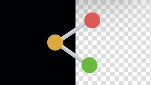 Modern 3D Animated Social Share Network Icon