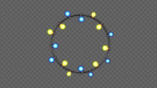 Festive Circle String Lights Animation