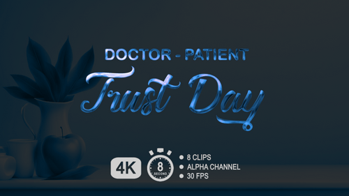 Animated Glossy Script Text for Doctor Patient Trust Day