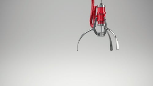 Robotic Claw Machine Grabbing and Releasing Animation