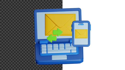 Transferencia de proyectos de iconos de animación 3D