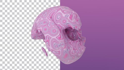 Abstract Pink Fluid Marble Morphing Shape Animation