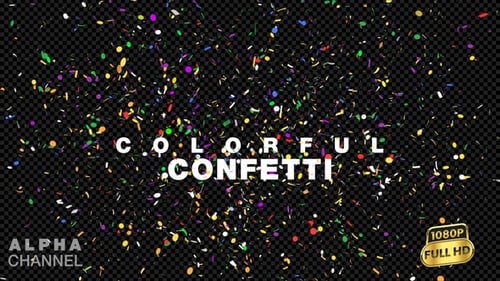 Vibrant Confetti Explosions and Falls Collection