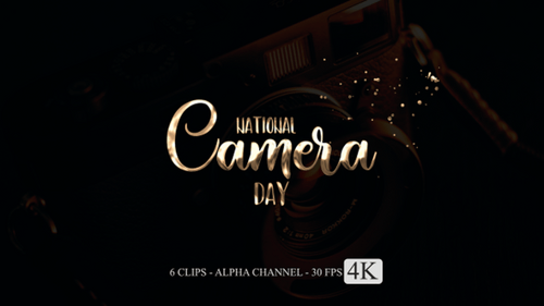 Six Metallic Script Text Reveals with Sparkling Particles