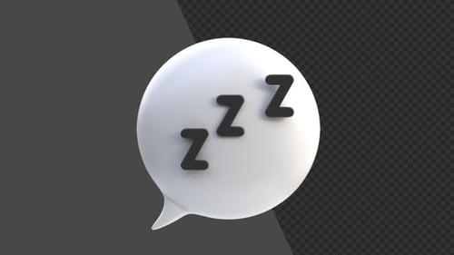 3D Animation of Zzz Sleeping | Alpha Channel