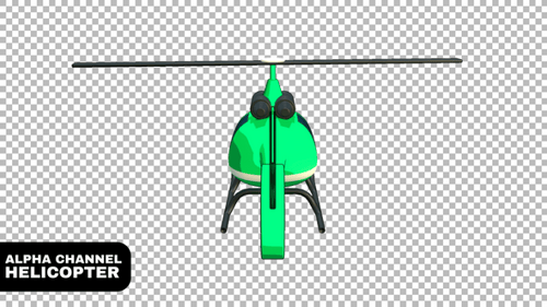 Animierter Alphakanal für Helikopter