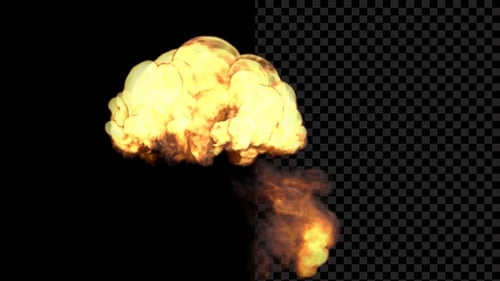 Realistic Fire and Smoke Explosion with Alpha