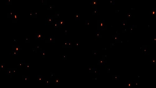 Glowing Fire Embers Particles Flying Loopable Background