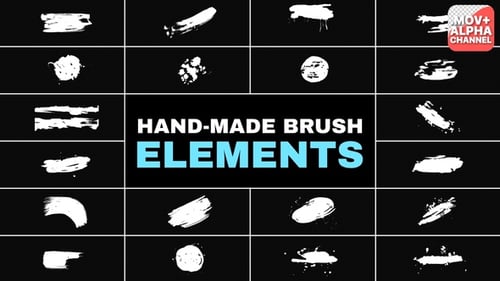 Hand Made Brush Elements | Motion Graphics
