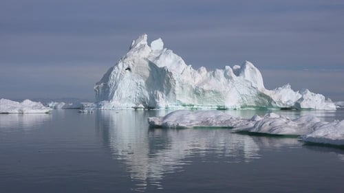 Icebergs. Wonders of nature. Iceberg from melting glacier in Antarctica. Global Climate Warming.