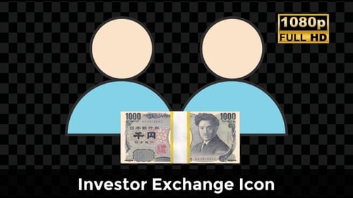 Minimalist Japanese Yen Money Transaction with People Icons