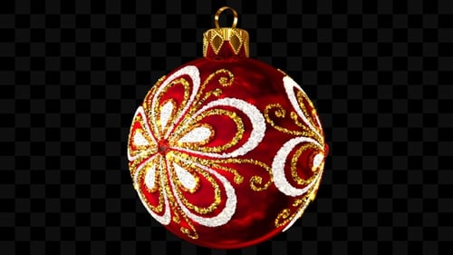 Rotating Red Christmas Ornament Decoration