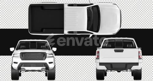 Pack Of 3 Mid-Size Pickup Trucks On Alpha Loop