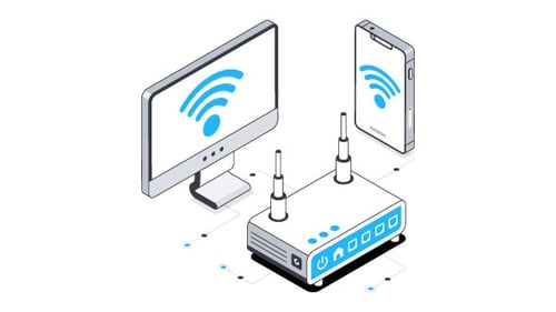 Internet Share Isometric Animation Alpha Channel