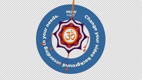 3D Animation Hindu Wall Hanging Decoration Transparent Loop