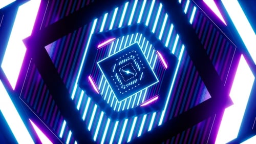 Striped Neon Light Geometric VJ Loop