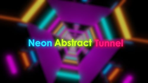 Neon Abstract Tunnel Background