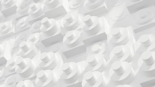 Abstract White Geometric 3D Pattern Loop Background Animation