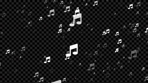 Animated Musical Notes Background Loop