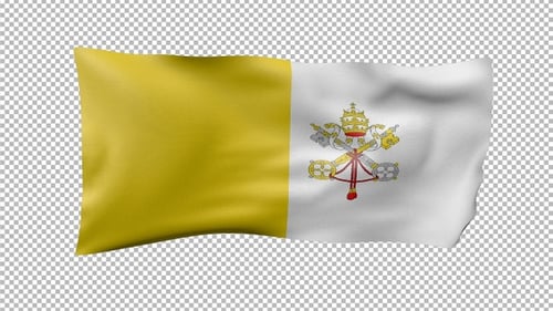 Vatican City Flag Waving Seamless Loop