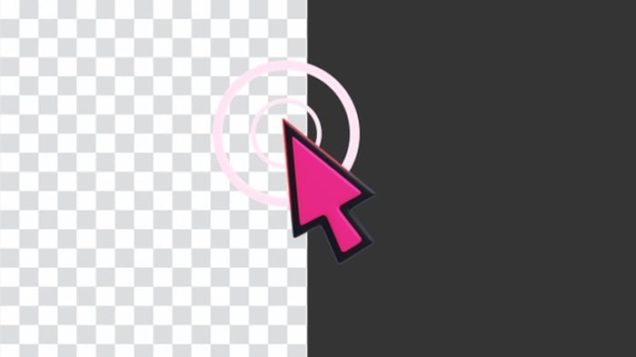 3D Animation of Cursor Click | Alpha Channel, Elements Motion Graphics ...