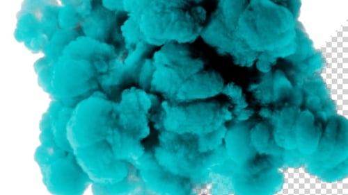 Turquoise Fluid Smoke Reveal Transition