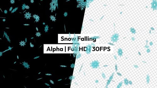 Animated Falling Snowflakes Winter Christmas Overlay