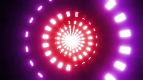 Futuristic Geometric Light Tunnel Loop Animation