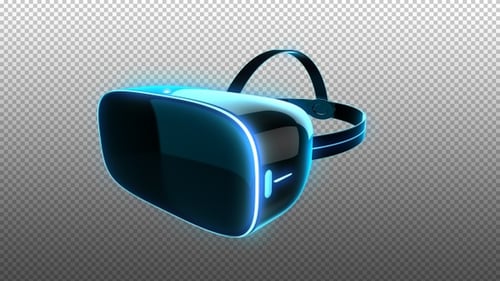 Virtual Reality Headset Loop On Transparent Background