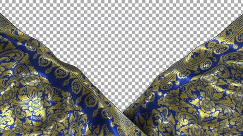 Indonesia Ethnic Silk Pattern Cloth Fabric Wave Alpha Songket Batik Bali Balinese Blue Gold Prada 3