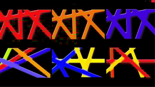 Stunning Background Animation of Colored Lines on the Alpha channel | 4K