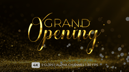 Grand Opening Text Animation