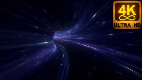 Hyperspace Wormhole Travel Light Speed Tunnel Animation