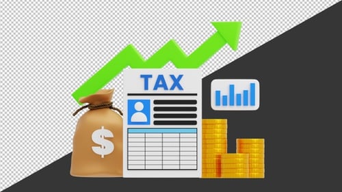 3D Online tax payment | Alpha Channel