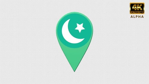 Pin-Standortsymbol auf der Moschee-Karte