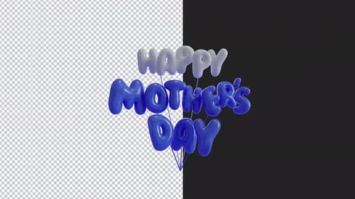 Globos azules para el Día de la Madre Alpha - 4K