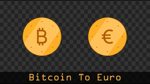 Bitcoin To Euro | Currency Exchange | Business Icon