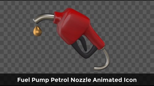 Fuel Pump Petrol Nozzle Animated Icon