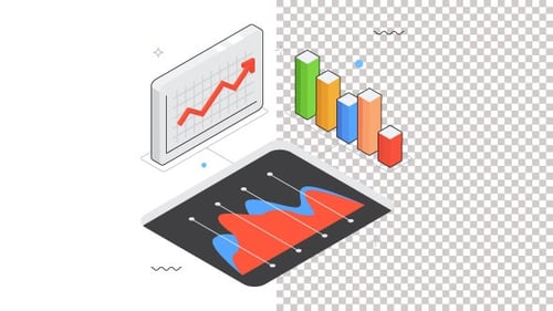 Growth Chart Animation Alpha Channel