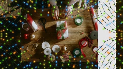 Vibrant Animated Christmas Lights Frame Reveal